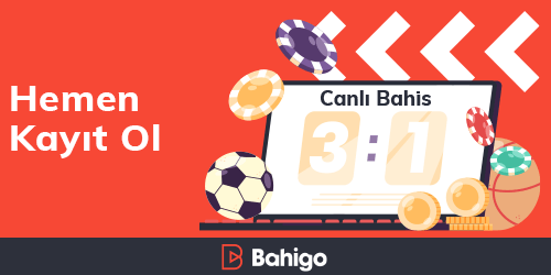 Canlı bahis ekranı ve kayıt ol alanı