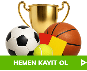 Spor topları ve kupa ile kayıt ol ekranı